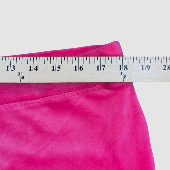 Juicy Couture Pink Party Bling Velour Track Pants With Rhinestone Logo Size XL - Picture 9 of 12